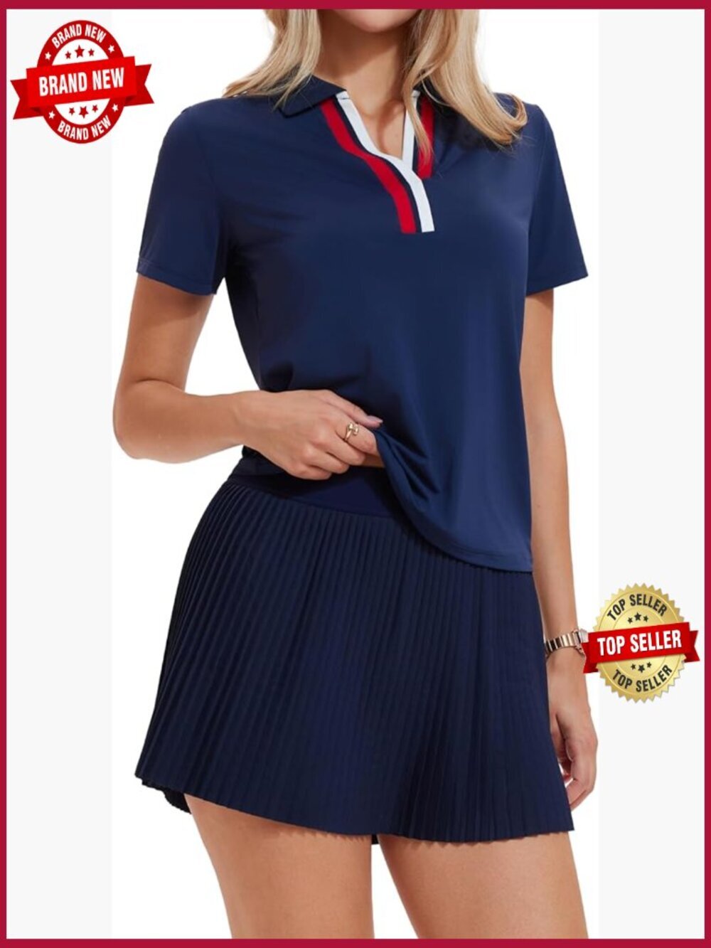 Women's Two Piece Tennis Skirt Set Pleated with Shorts and Pockets
